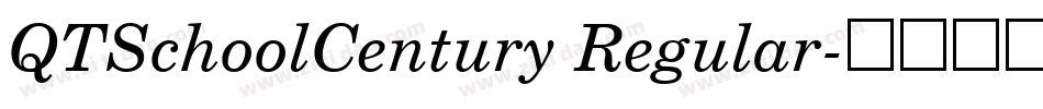 QTSchoolCentury Regular字体转换